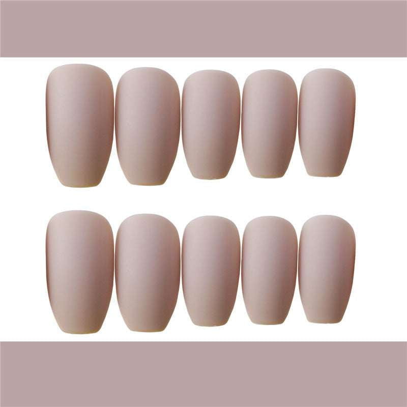 24 Pieces False Nails, Ballet Khaki False Nails, Matte False Nails - available at Sparq Mart