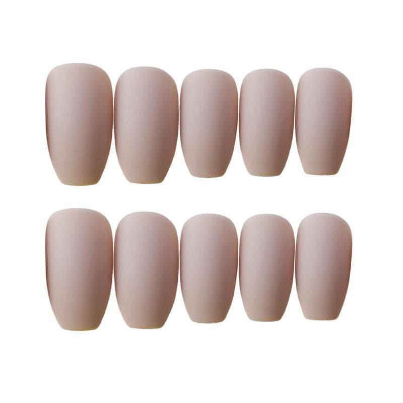 24 Pieces False Nails, Ballet Khaki False Nails, Matte False Nails - available at Sparq Mart