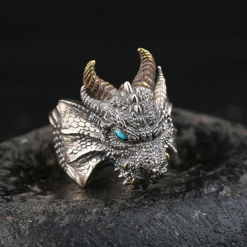 adjustable copper ring, dragon ring men, retro fashion ring - available at Sparq Mart