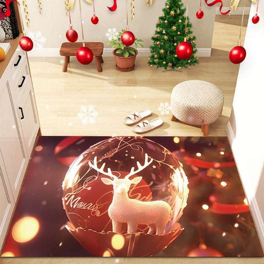 Bay Window Christmas Rug, Christmas Bedside Carpet, Festive Bedroom Carpets - available at Sparq Mart