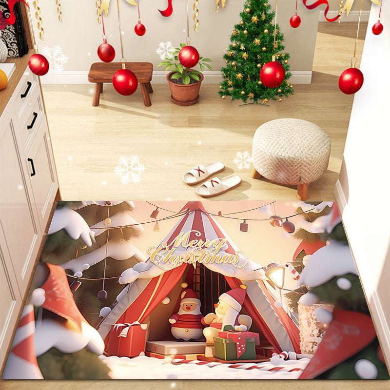 Bay Window Christmas Rug, Christmas Bedside Carpet, Festive Bedroom Carpets - available at Sparq Mart