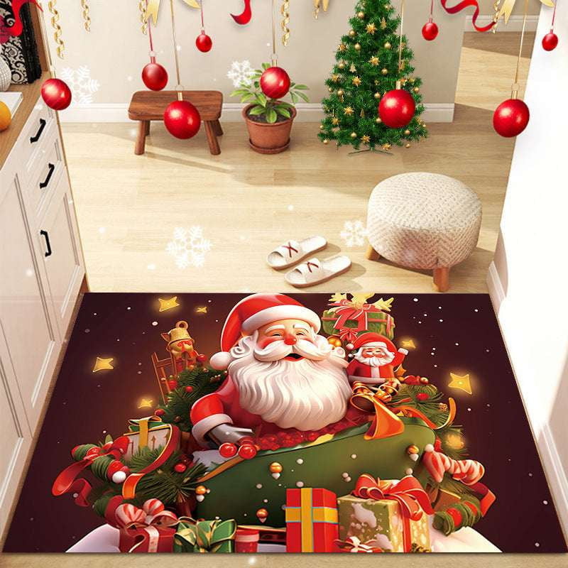 Bay Window Christmas Rug, Christmas Bedside Carpet, Festive Bedroom Carpets - available at Sparq Mart