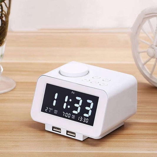 Affordable Alarm Clock, Bedside Clock, Dual USB Charger - available at Sparq Mart