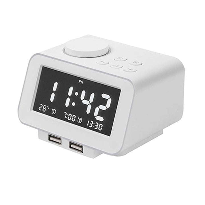 Affordable Alarm Clock, Bedside Clock, Dual USB Charger - available at Sparq Mart