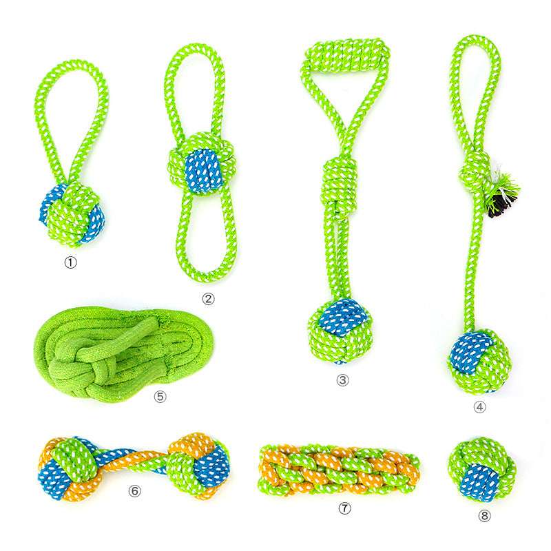 Bite-resistant Toy Set, Molar Rope Toy, Teeth Cleaning Rope - available at Sparq Mart