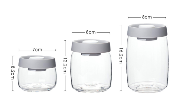 Glass jar set, Press glass jar, Vacuum glass jar - available at Sparq Mart