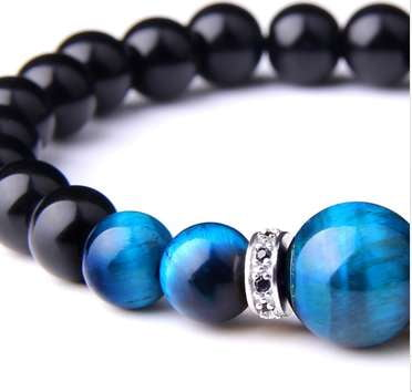 Blue Eyed Accessory, Eye Stone Jewelry, Men's Tiger Bracelet - available at Sparq Mart