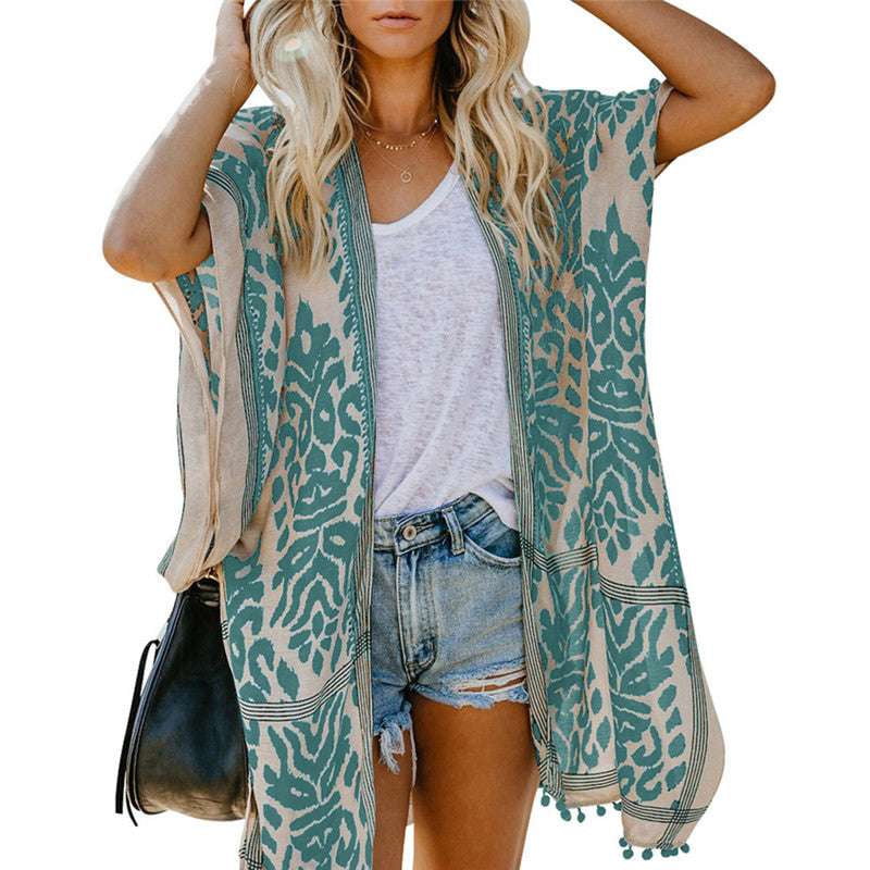 Bohemian Kimono Cardigan, Ladies Digital Kimono, Medium Length Kimono - available at Sparq Mart