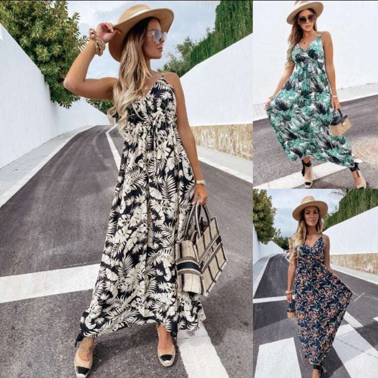 Bohemian Sleeve Dress, Long Sleeve Sling, Print Sling Dress - available at Sparq Mart