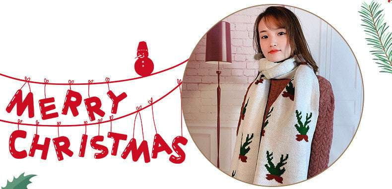 Fashionable Winter Scarves, Knitted Snowflake Scarf, Woolen Warm Scarf - available at Sparq Mart