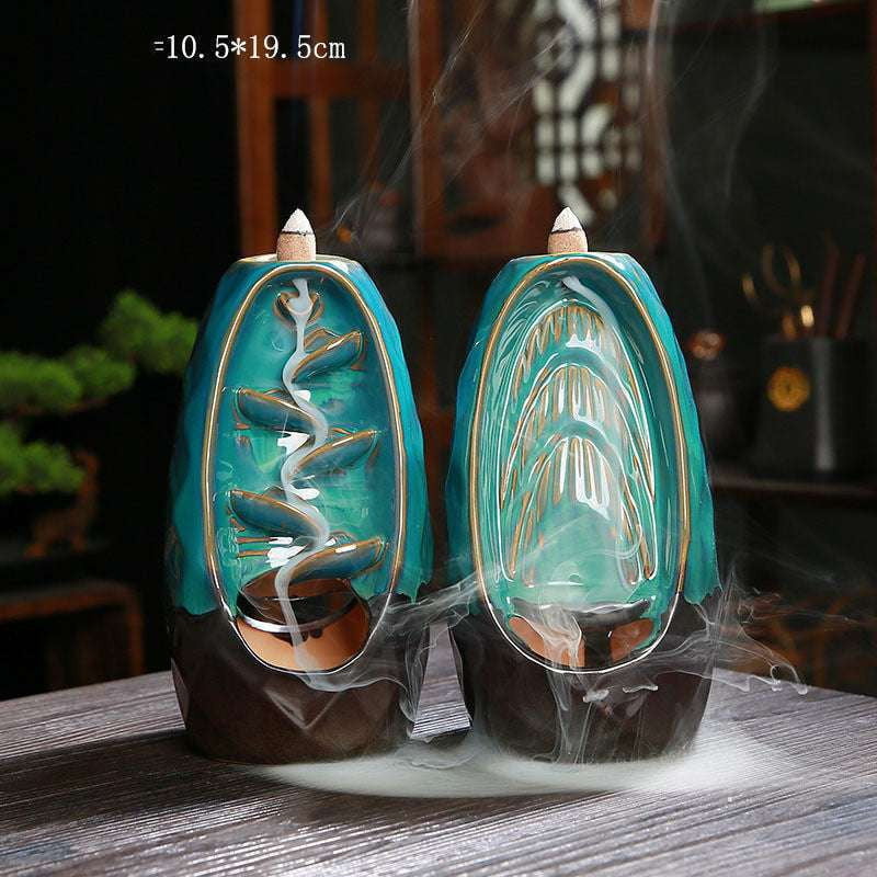 Aromatic Decor Crafts, Backflow Incense Holder, Ceramic Smoke Burner - available at Sparq Mart