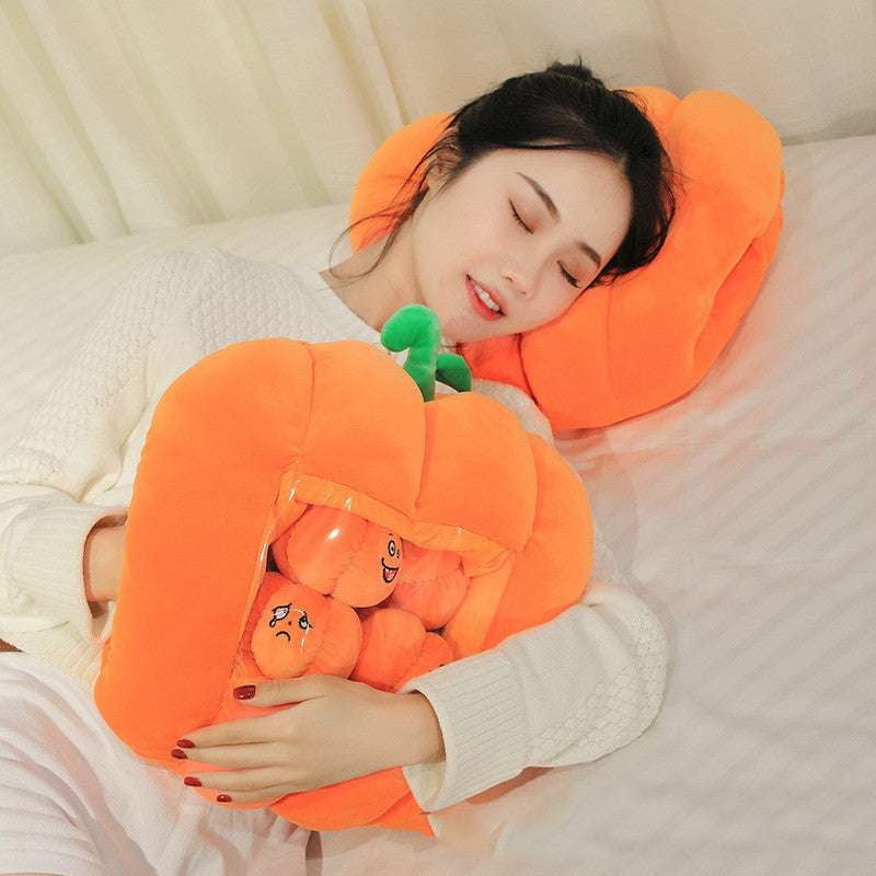 Cozy Doll Set, Plush Pumpkin Pillow, Pumpkin Hand Warmer - available at Sparq Mart