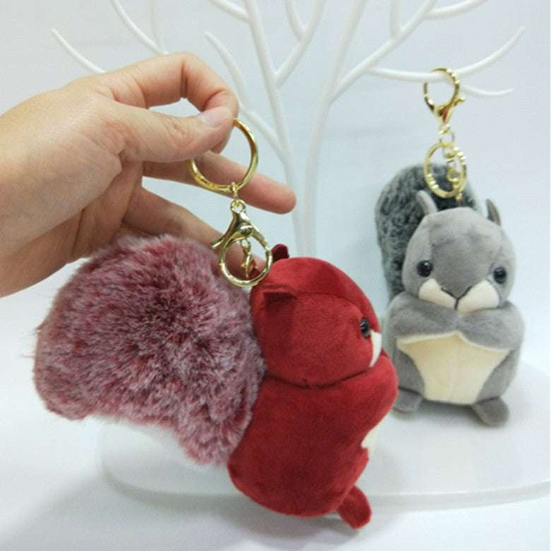 Cute Squirrel Plushie, Scented Animal Keychain, Soft Plush Squirrel - available at Sparq Mart