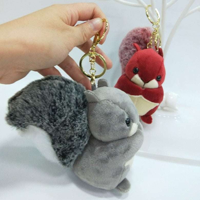 Cute Squirrel Plushie, Scented Animal Keychain, Soft Plush Squirrel - available at Sparq Mart