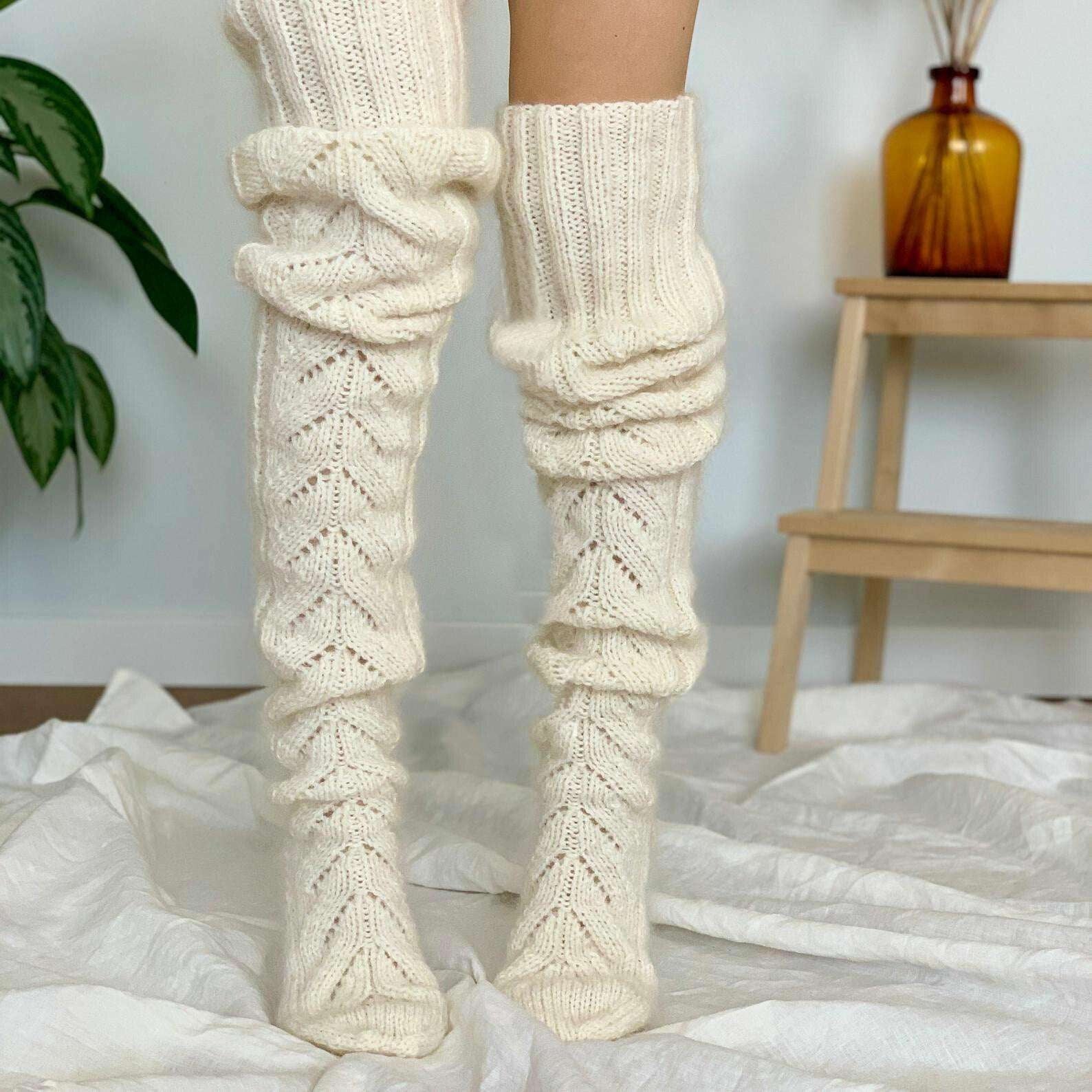 Chic Knit Footwear, Designer Knit Socks, Trendy Knitted Socks - available at Sparq Mart