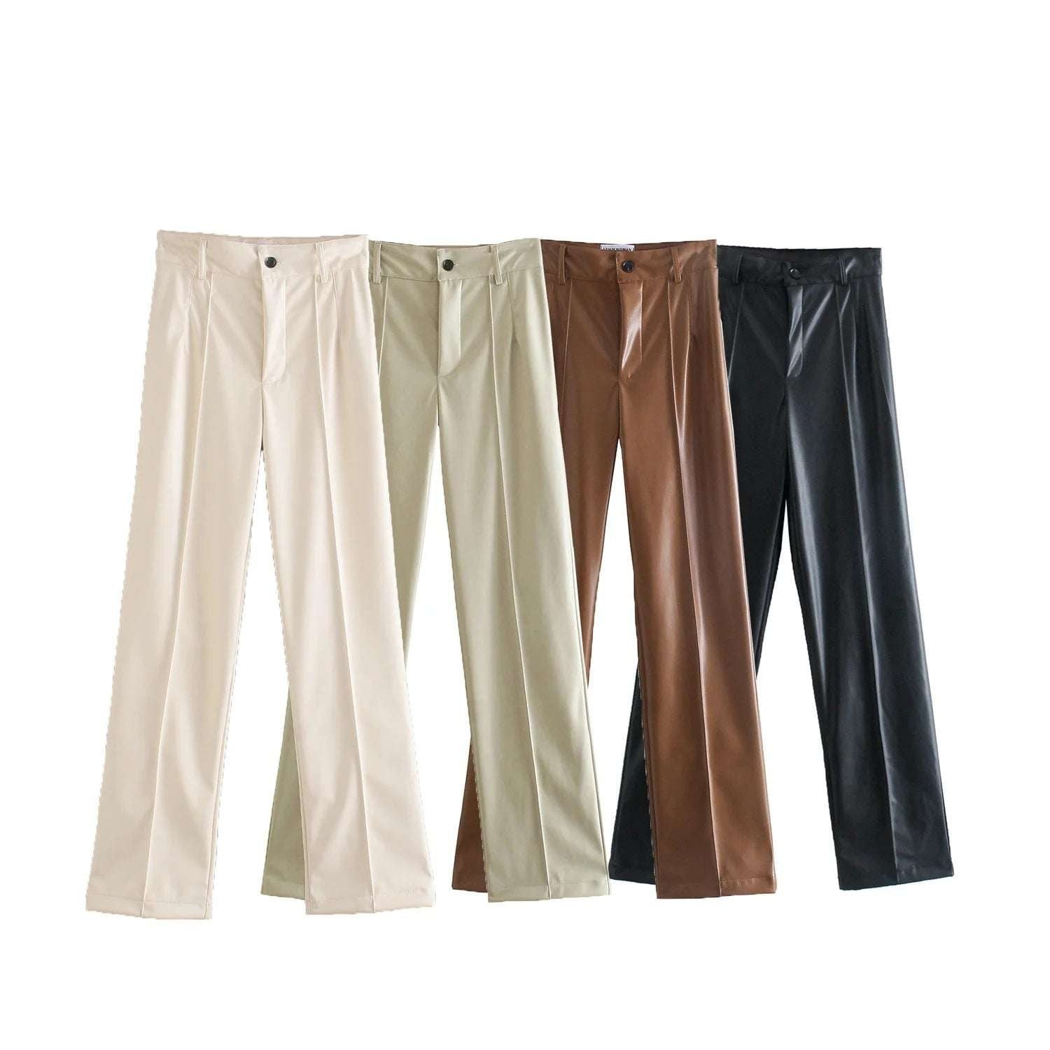 PU Leather Fashion, Slim Fit Trousers, Women Leather Pants - available at Sparq Mart