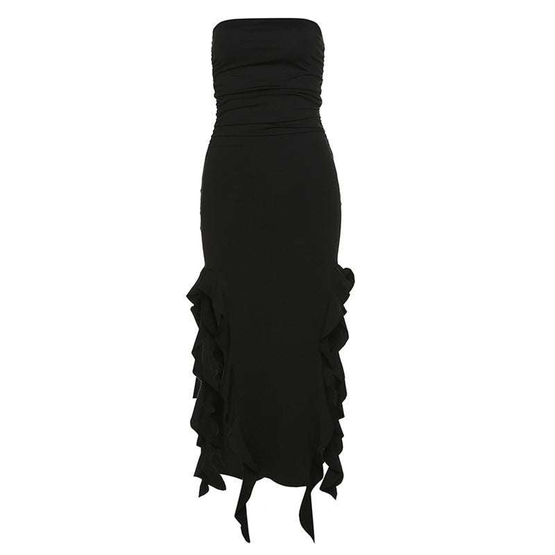 One Shoulder Tube Dress, Trendy Women's Midi Dress, Women's Summer Midi Dress - available at Sparq Mart