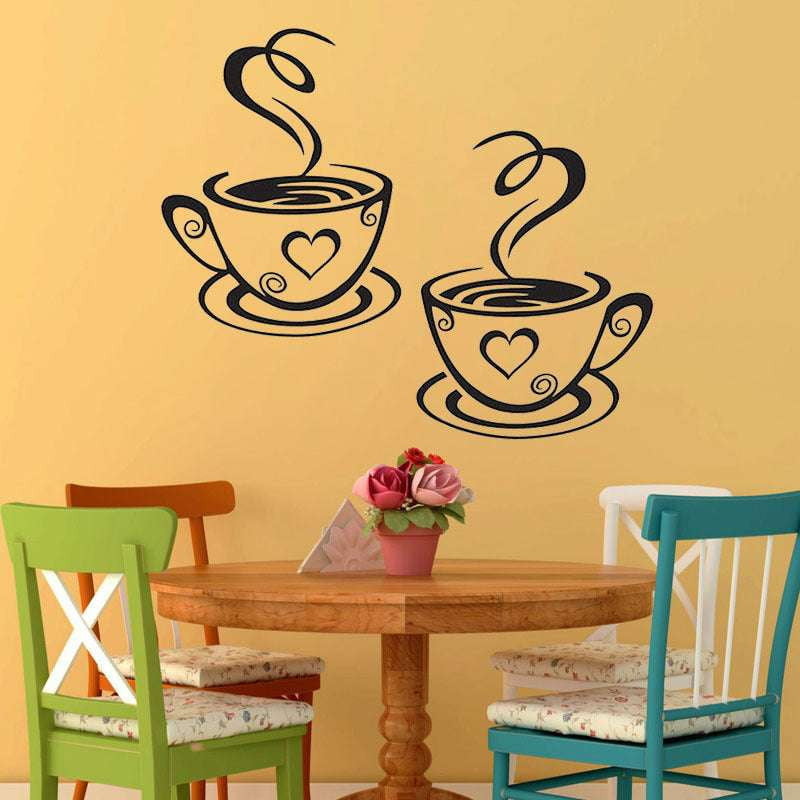 Coffee Wall Decals, Decorative Coffee Decor, Removable Sticker Art - available at Sparq Mart