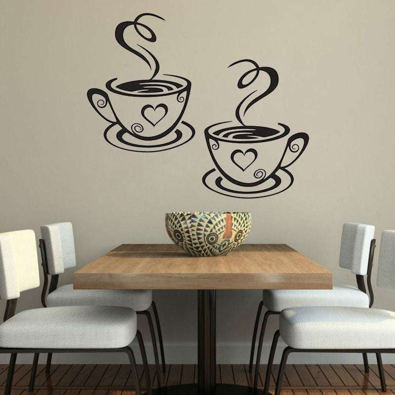 Coffee Wall Decals, Decorative Coffee Decor, Removable Sticker Art - available at Sparq Mart