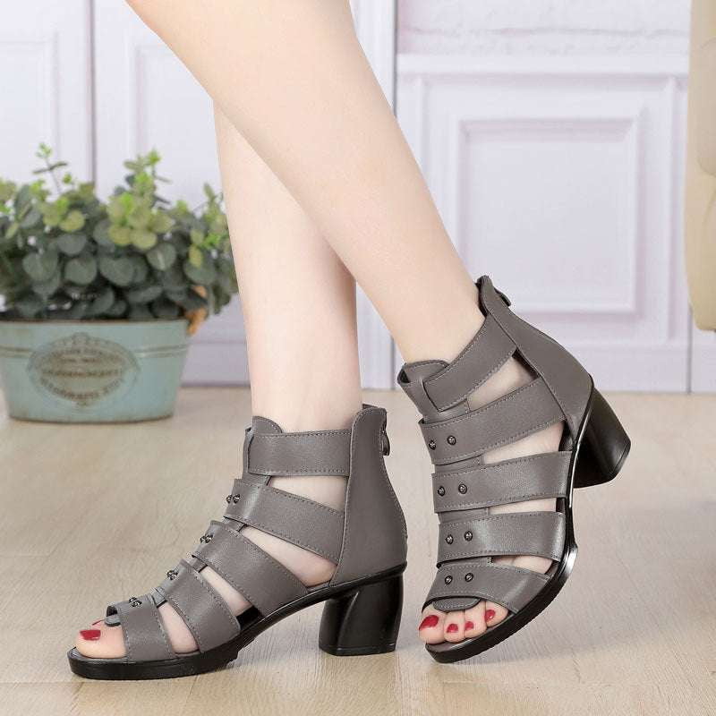 chunky heeled sandals, comfortable wedge sandals, thick sole sandals - available at Sparq Mart