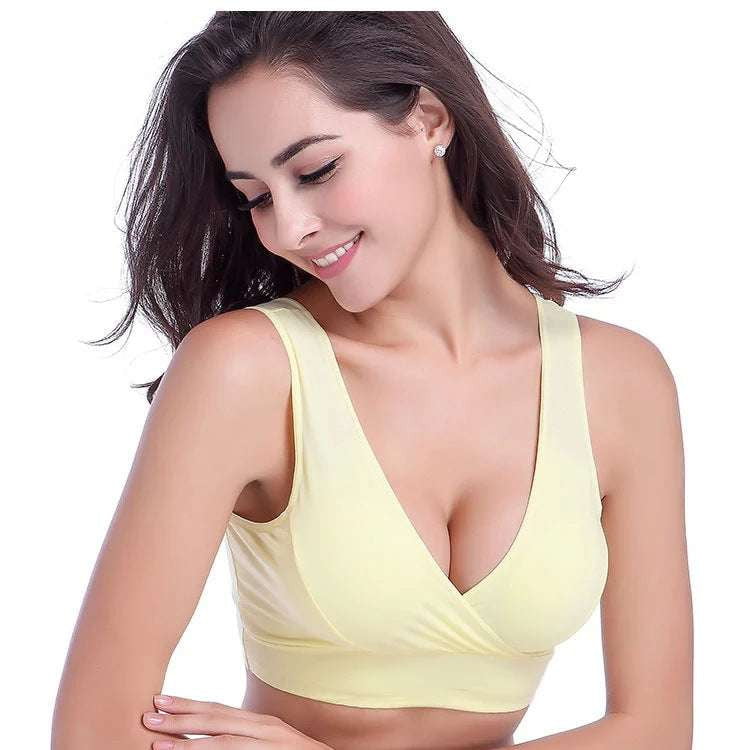 Comfortable Nursing Bra, Cotton Maternity Underwear, Wireless Support Bra - available at Sparq Mart