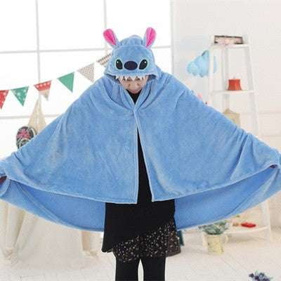 Cartoon Shawl Blanket, Cute Cozy Throws, Flannel Nap Shawl - available at Sparq Mart