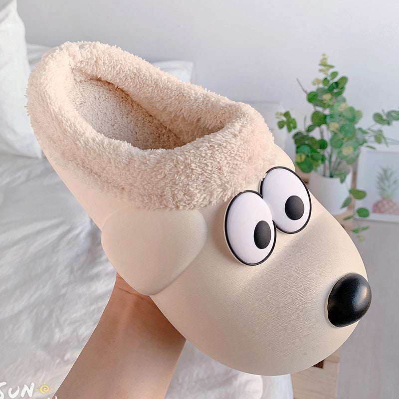 Cartoon indoor shoes, Cute household slippers, Puppy cotton slippers - available at Sparq Mart