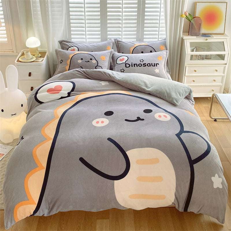 Cartoon Bed Sheet, Cozy Bedding Sets, Milk Fiber Comfort - available at Sparq Mart