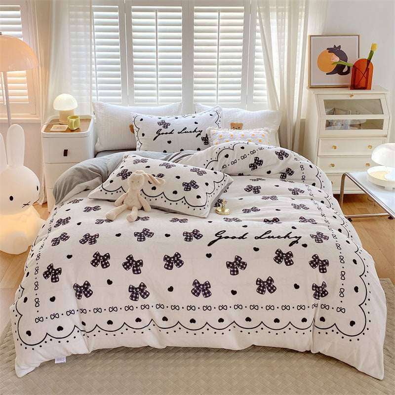 Cartoon Bed Sheet, Cozy Bedding Sets, Milk Fiber Comfort - available at Sparq Mart