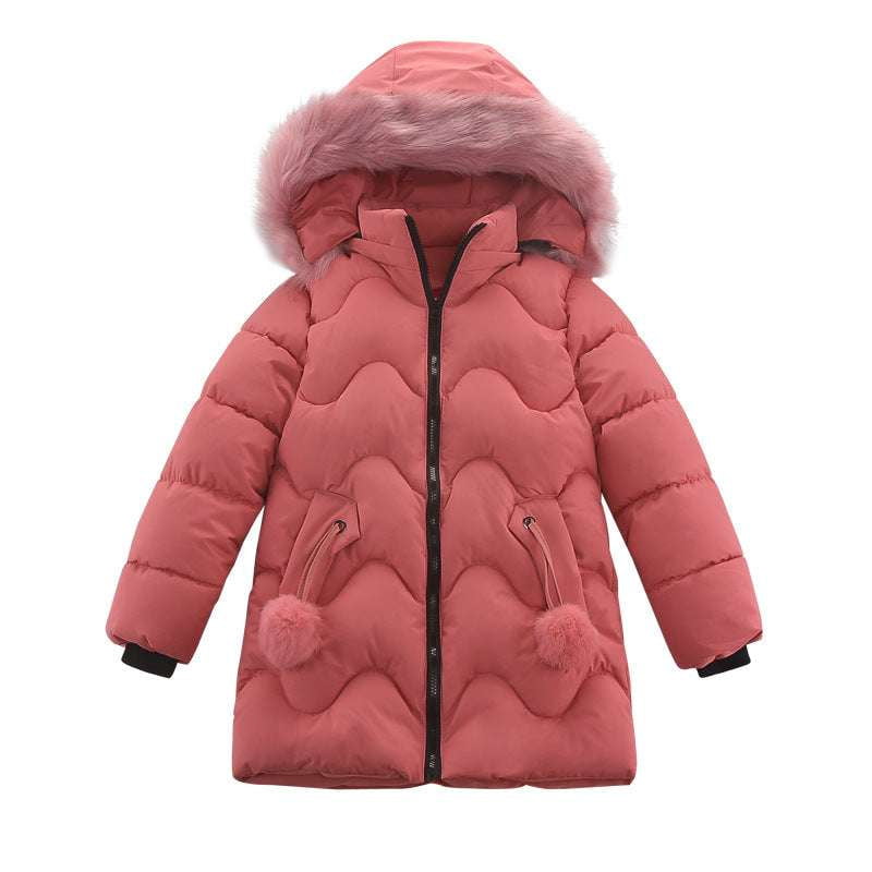 Girls Detachable Hood Jacket, Kids Winter Outerwear, Thicker Children's Coats - available at Sparq Mart