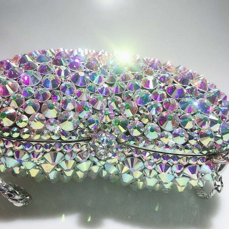 diamond party purse, elegant evening bags, luxury crystal clutch - available at Sparq Mart