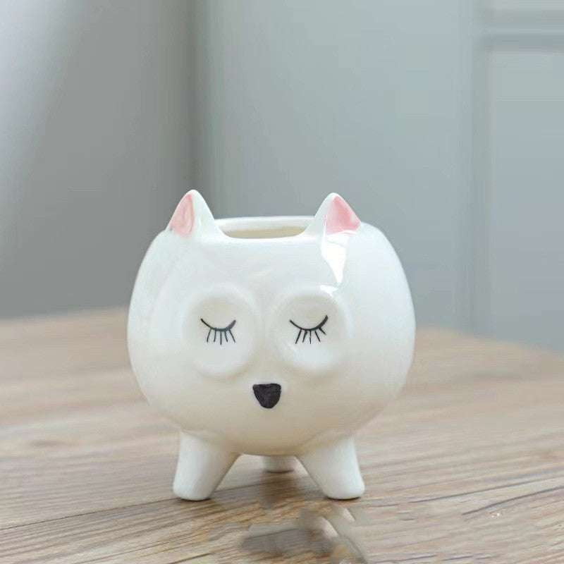 Animal Flowerpot Decor, Cartoon Planter Pot, Hand Painted Planter - available at Sparq Mart