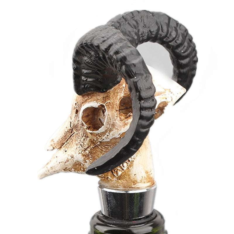 Buffalo Skull Decor, Skull Bottle Stopper, Unique Wine Accessory - available at Sparq Mart