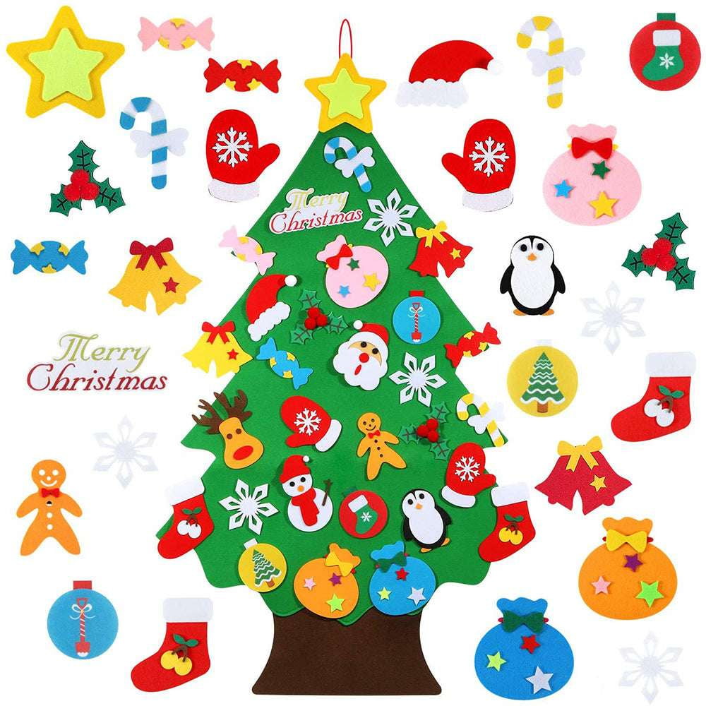 DIY Holiday Tree Decoration, Felt Christmas Tree Kit, Kids Christmas Craft Toy - available at Sparq Mart