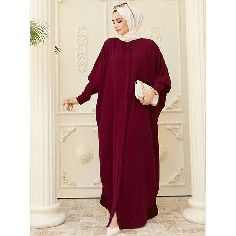 batwing sleeve dress, church service attire, elegant worship dress - available at Sparq Mart