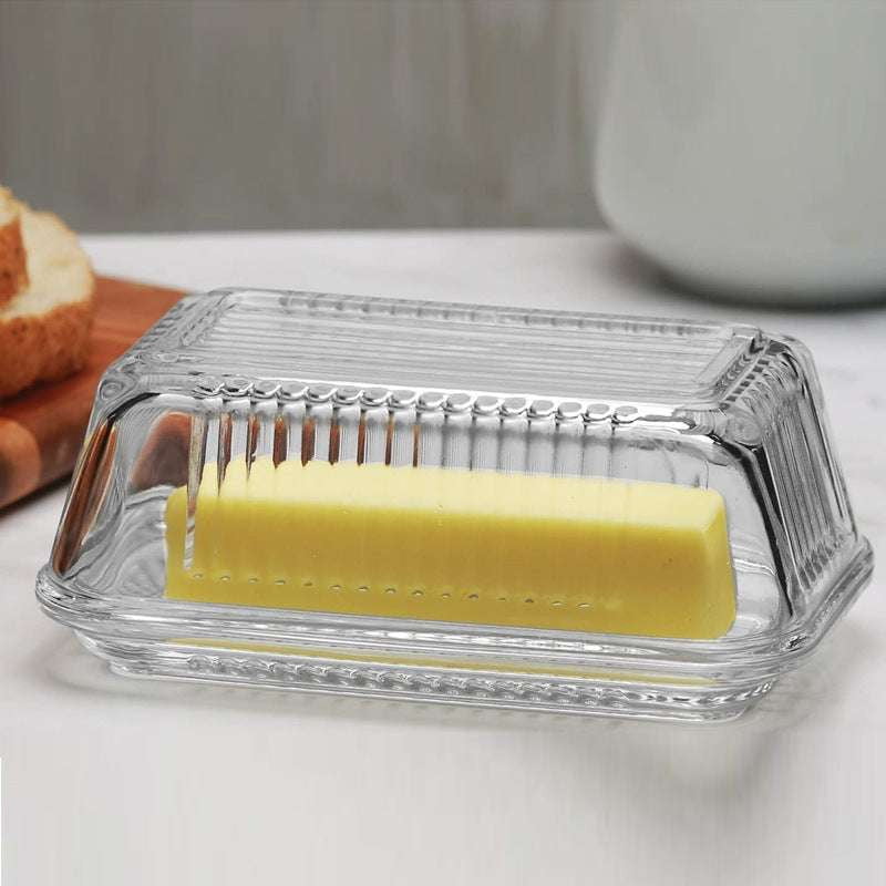 Glass Storage Box, Kitchen Glass Organizer, Rectangle Glass Container - available at Sparq Mart