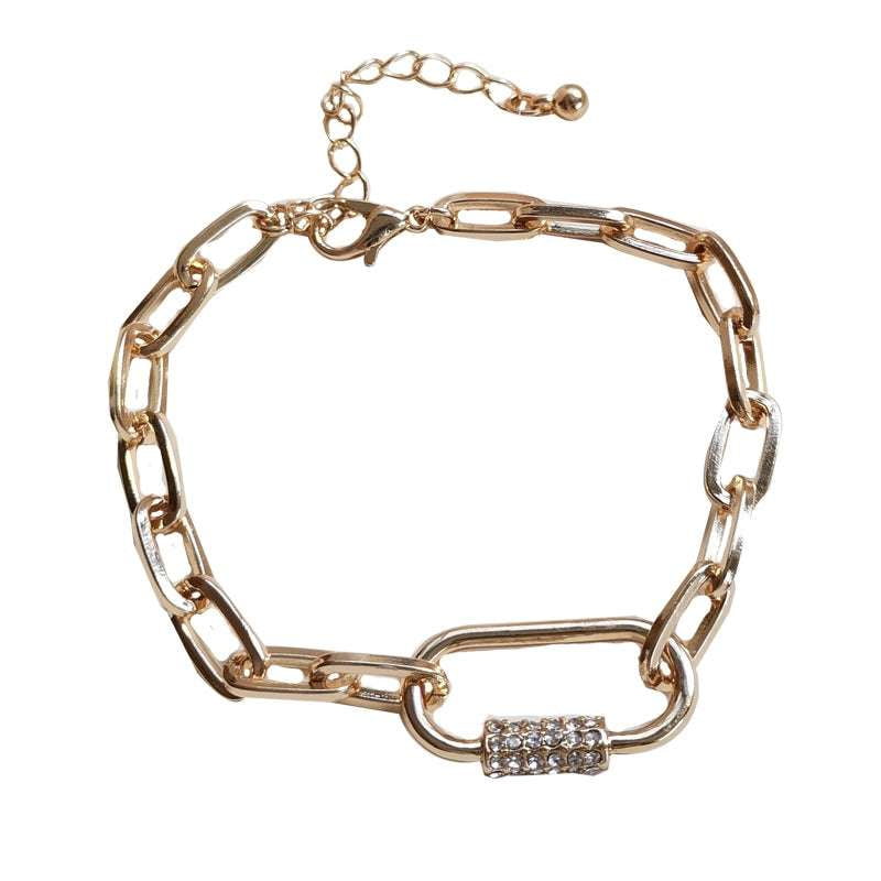Elegant Women's Bracelet, Fashionable Couple Accessory, Gold Chain Bracelet - available at Sparq Mart