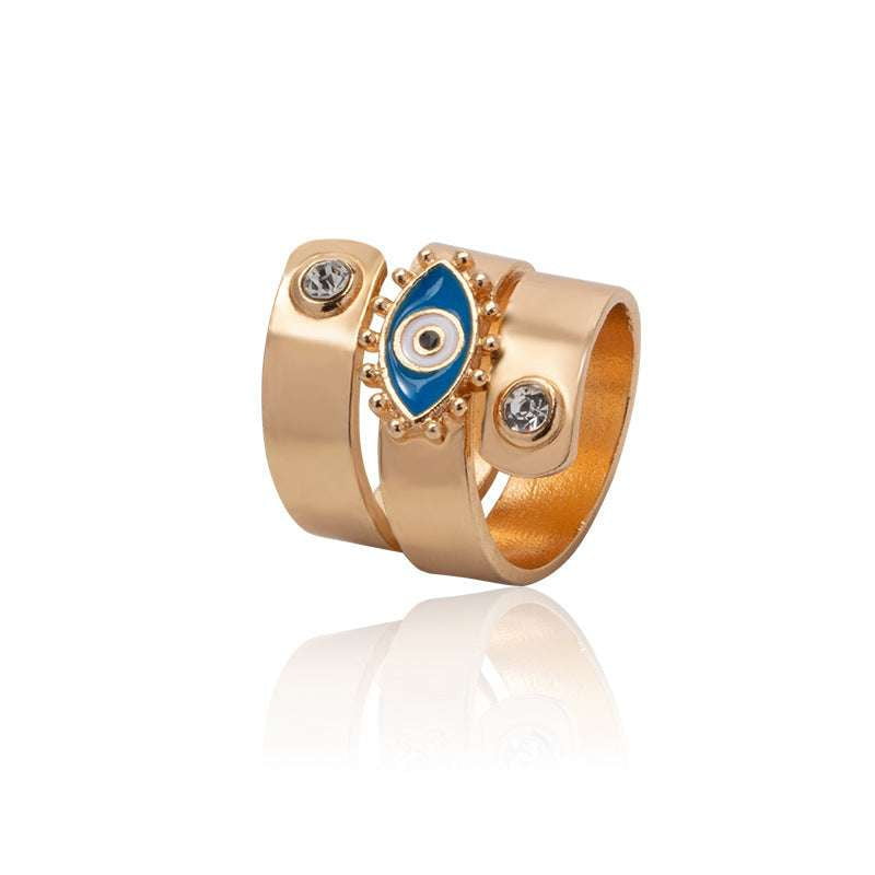 Gold-Plated Cocktail Ring, Star Design Ring, Trendy Ladies Ring - available at Sparq Mart