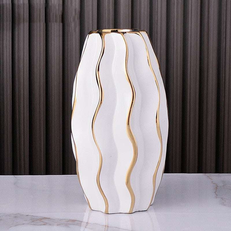 Ceramic Flower Vase, Elegant Vase Decor, Handcrafted Decorative Vase - available at Sparq Mart