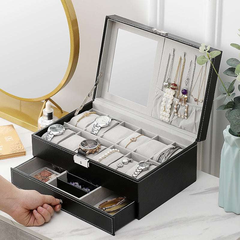 Leather Jewelry Organizer, Luxury Watch Storage Case, Watch Box Display Holder - available at Sparq Mart