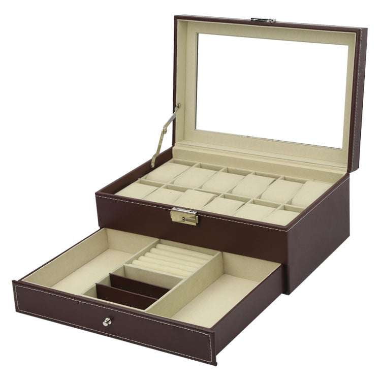 Leather Jewelry Organizer, Luxury Watch Storage Case, Watch Box Display Holder - available at Sparq Mart
