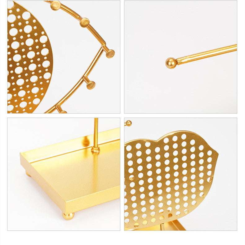 Golden Earring Holder, Jewelry Display Rack, Metal Earring Organizer - available at Sparq Mart