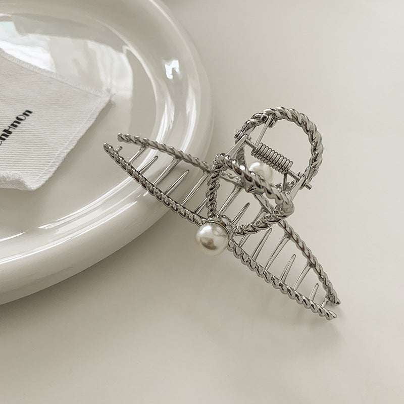 Metal Hairpin Fashion, Pearl Hairpin Fashion, Twist Cross Hairpin - available at Sparq Mart