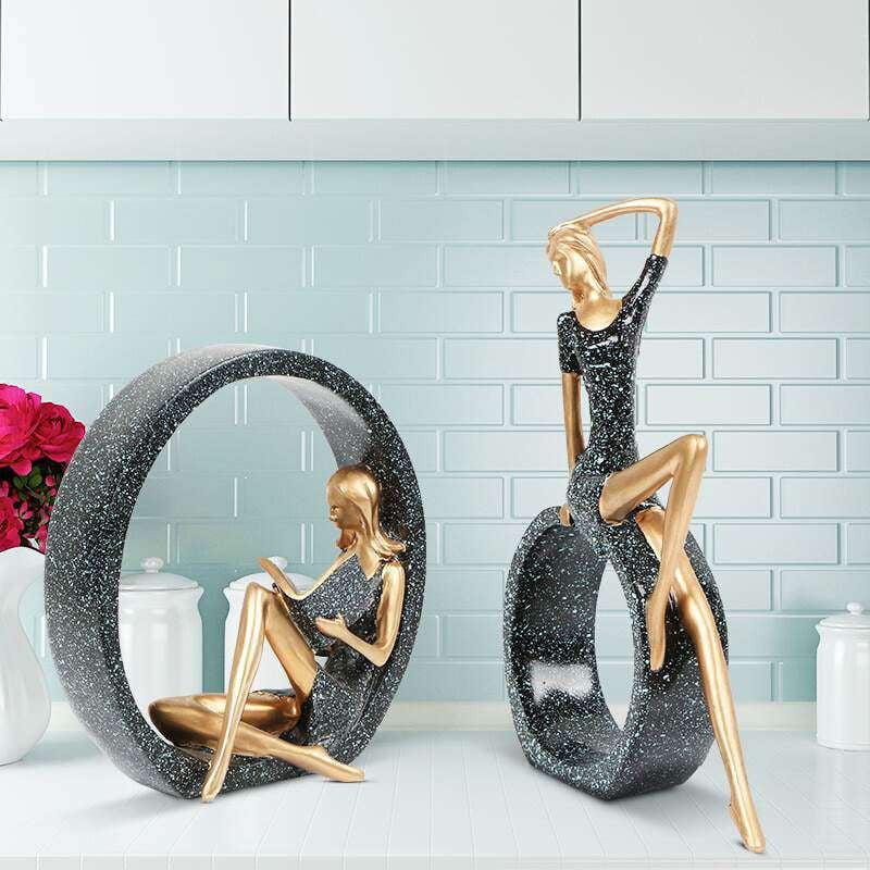 Decorative Living Decor, Handmade Dancer Figurine, Resin Art Sculpture - available at Sparq Mart