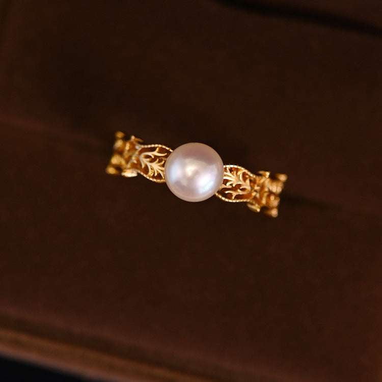 Gold Plated Jewelry, S925 Pearl Ring, Sterling Silver Accessories - available at Sparq Mart