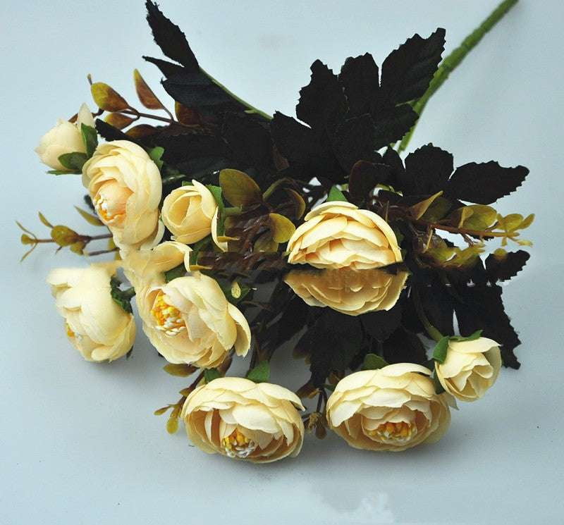 Artificial Flower Display, Camellia Table Decor, Silk Rose Centerpiece - available at Sparq Mart