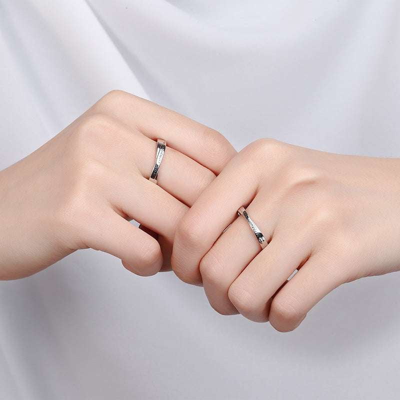 Korean Style Rings., Silver Couple Rings, Unisex Silver Jewelry - available at Sparq Mart