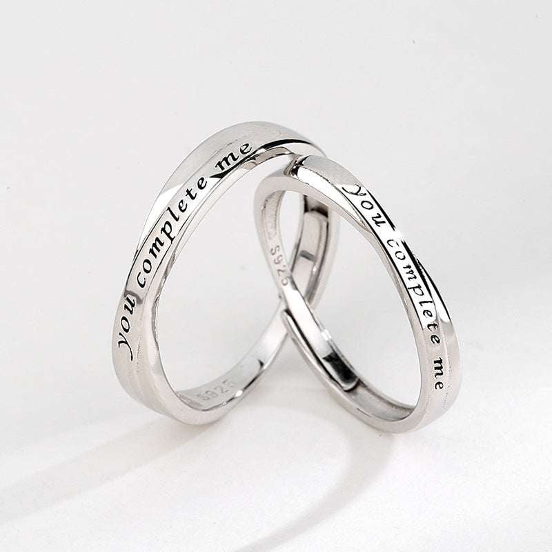 Korean Style Rings., Silver Couple Rings, Unisex Silver Jewelry - available at Sparq Mart