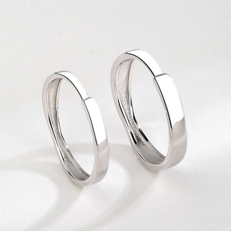 Korean Style Rings., Silver Couple Rings, Unisex Silver Jewelry - available at Sparq Mart