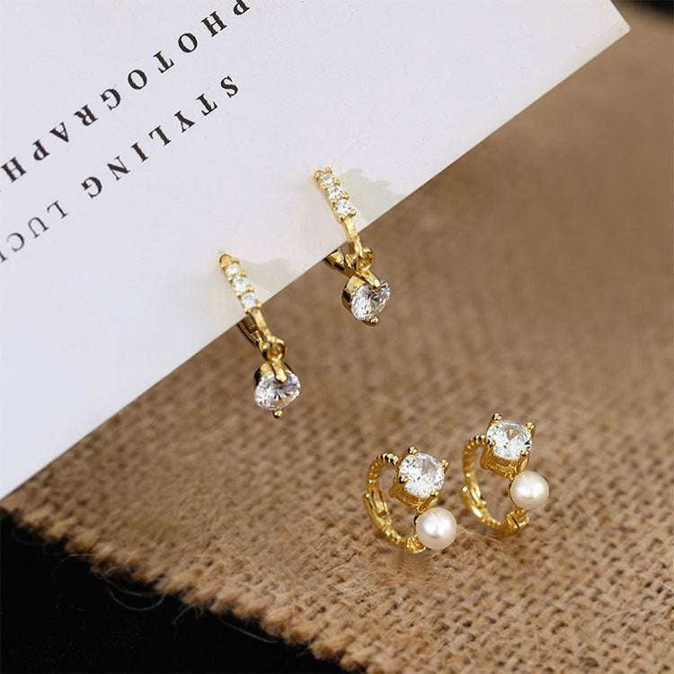 Elegant Stud Earrings, Fashion Jewelry Trends, Silver Zircon Earrings - available at Sparq Mart